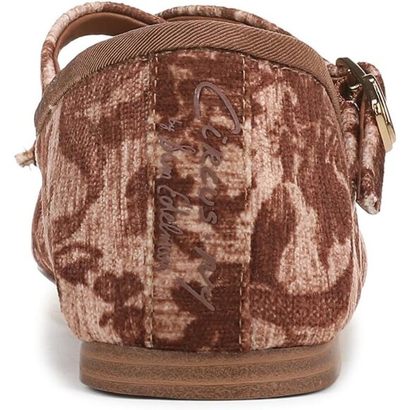 Circus NY by Sam Edelman Women's Cognac Multi Polyester Cross Strap Ballet Flat - Picture 3 of 6